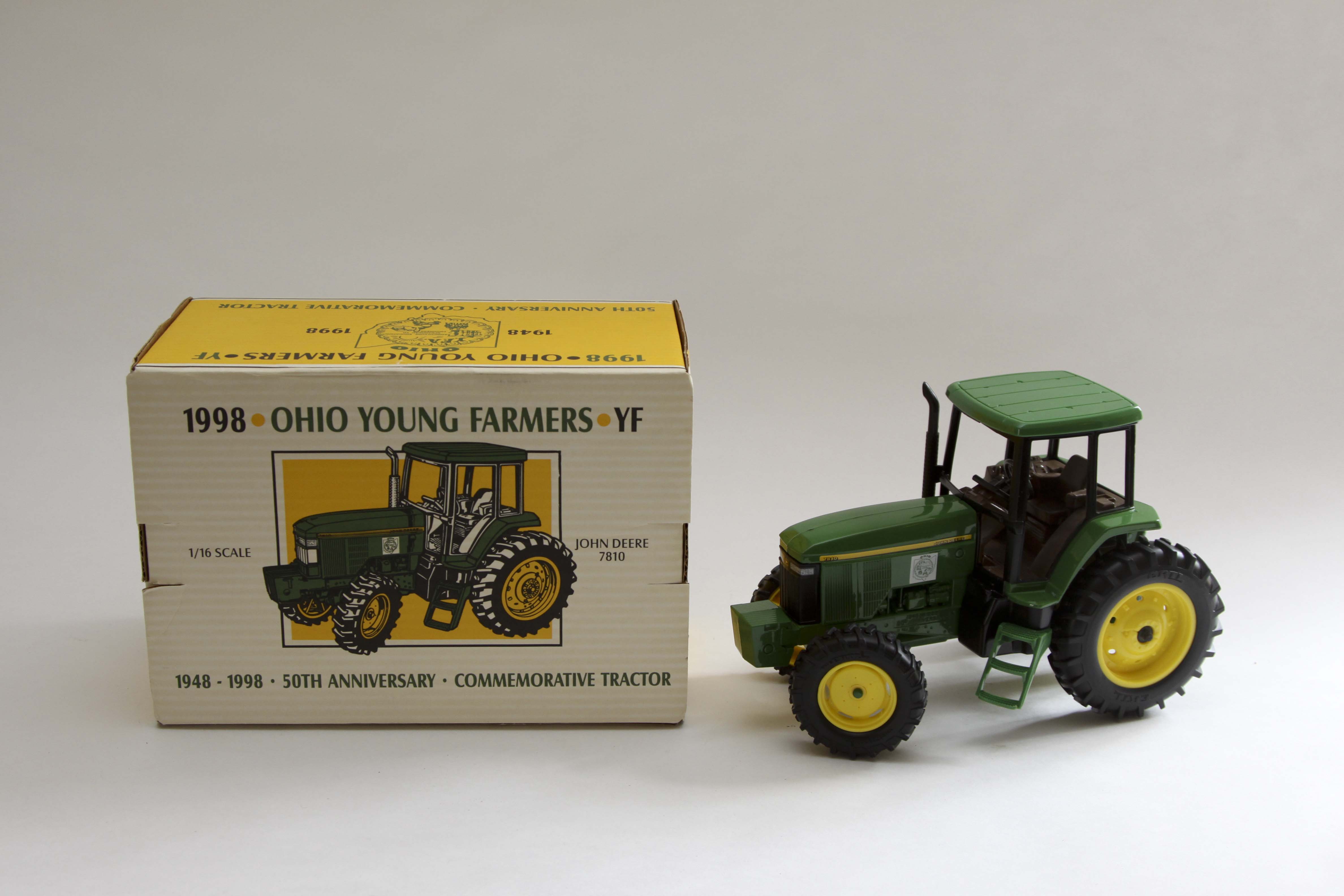 Fiftieth Anniversary John Deere Replica Tractor and Two Vintage Shell Trucks