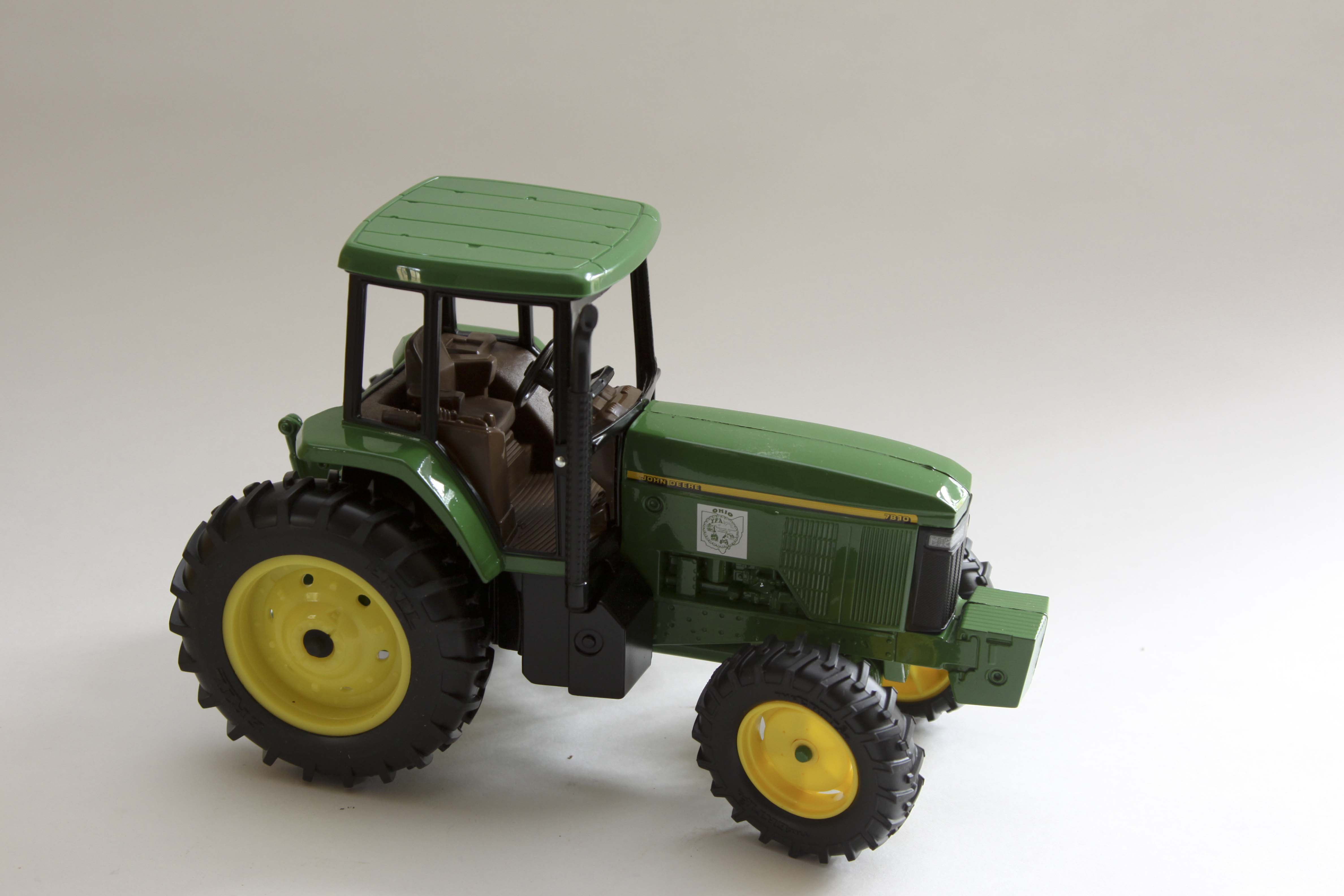 Fiftieth Anniversary John Deere Replica Tractor and Two Vintage Shell Trucks