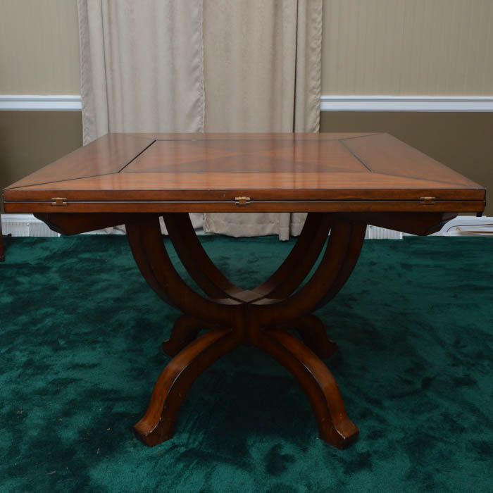 Expandable Square Pedestal Dining Table