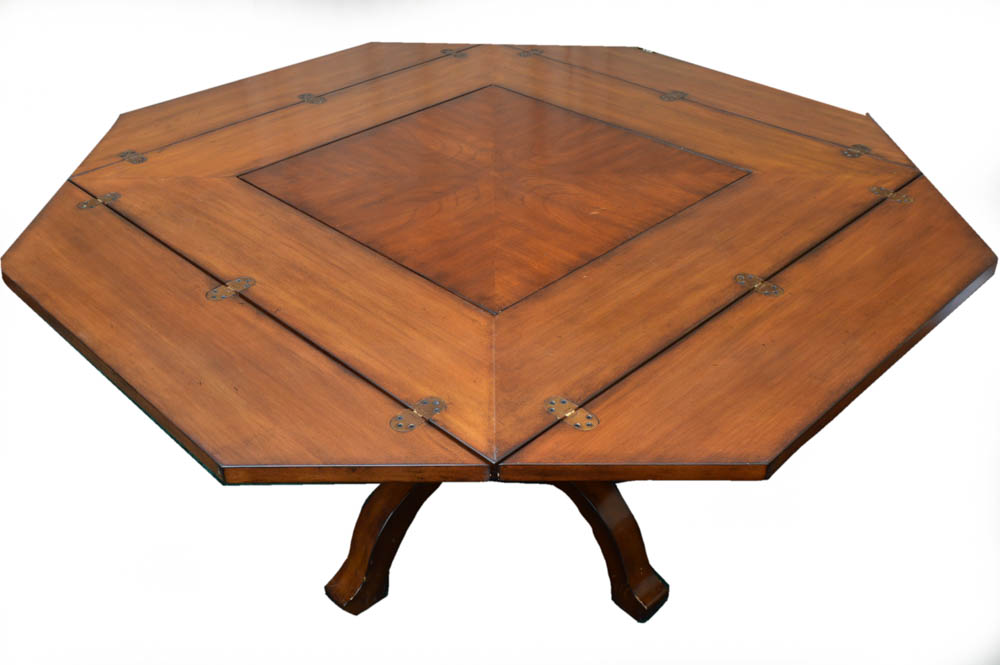 Expandable Square Pedestal Dining Table