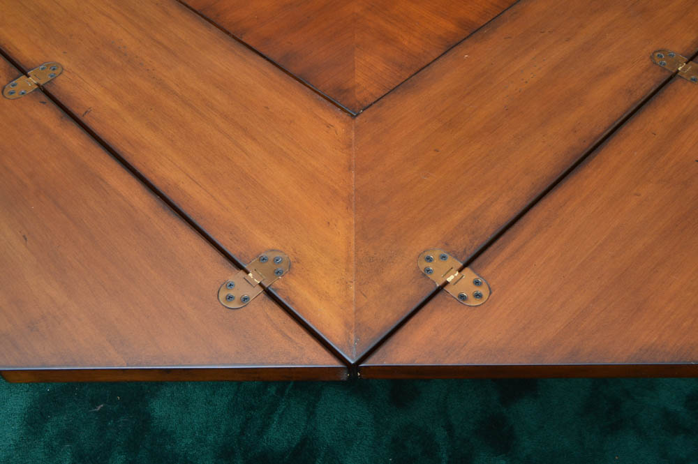 Expandable Square Pedestal Dining Table