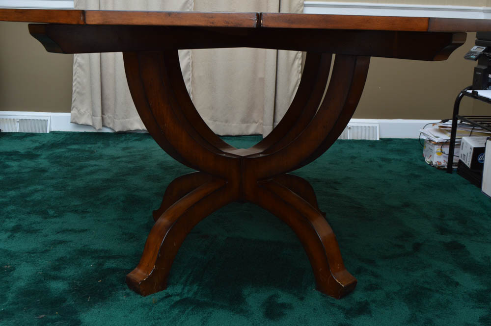 Expandable Square Pedestal Dining Table
