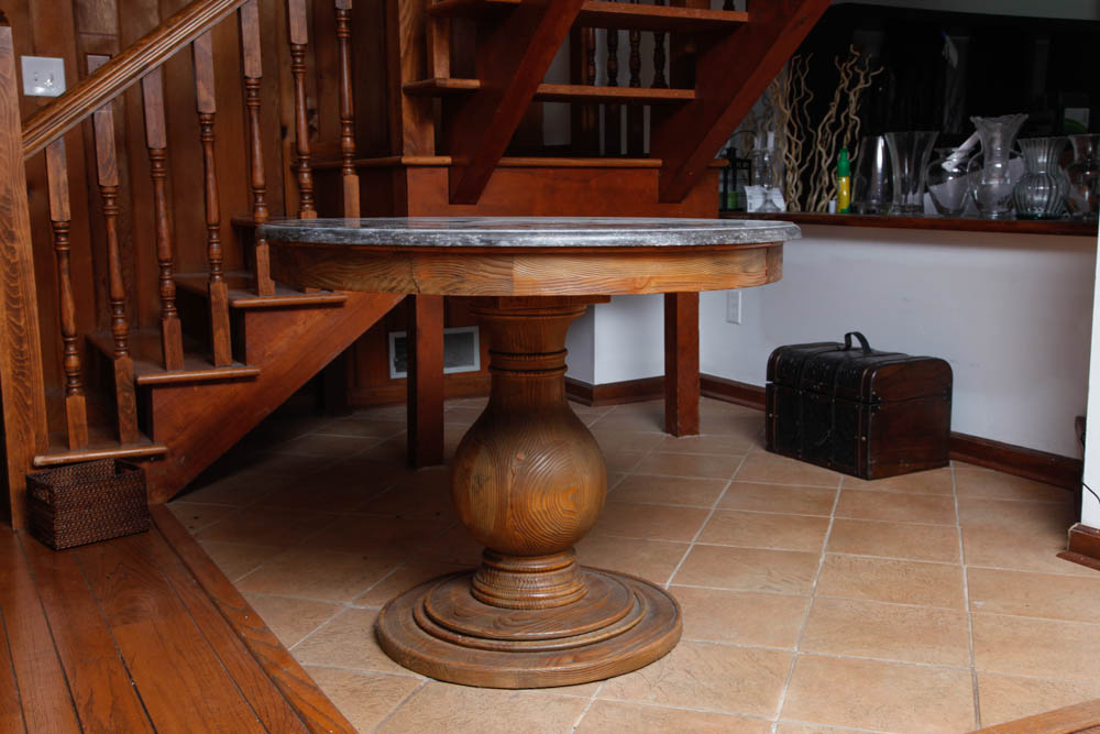 Marble Top Mahogany Table