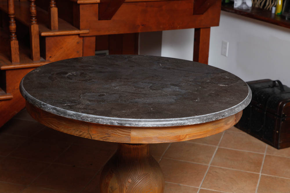 Marble Top Mahogany Table