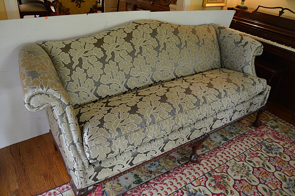 Drexel Heritage Chippendale Style Sofa in Zoffany Upholstery