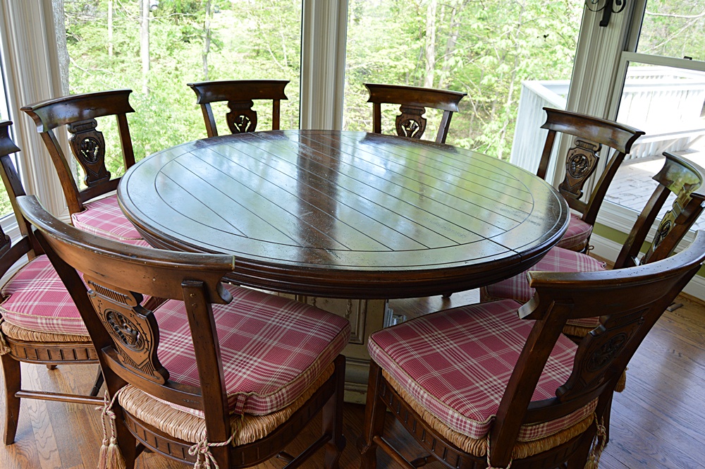 Neoclassic Style Column-Pedestal Dining Table from Habersham Plantation