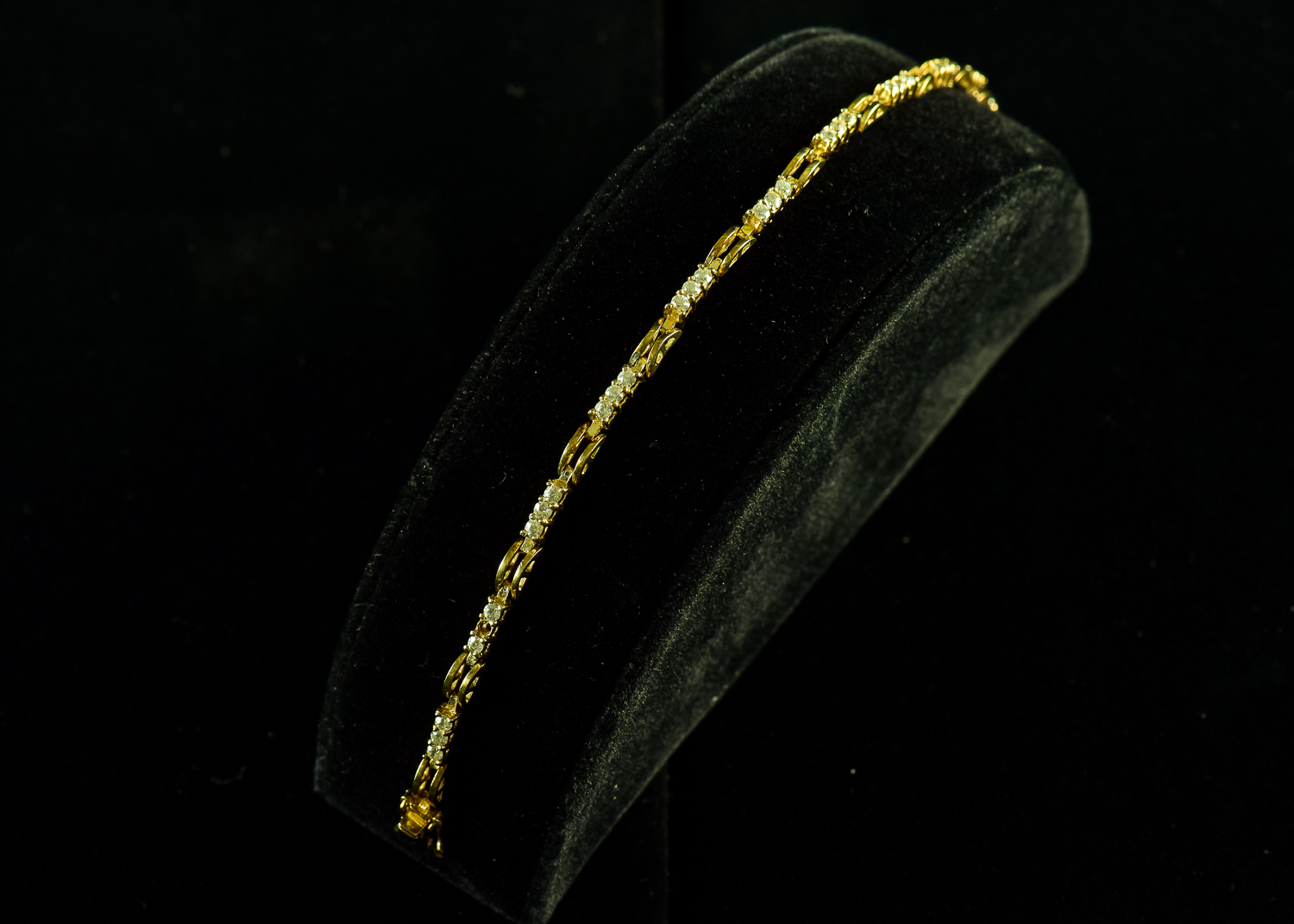 Gold-Tone Bracelet with Crystals