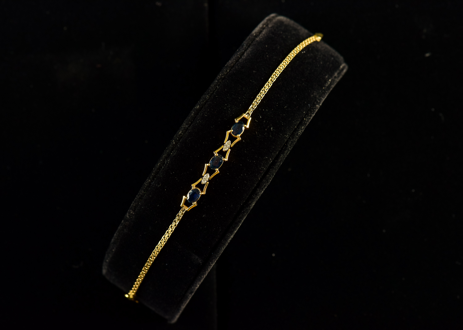 Gold, Sapphire and Diamond Bracelet
