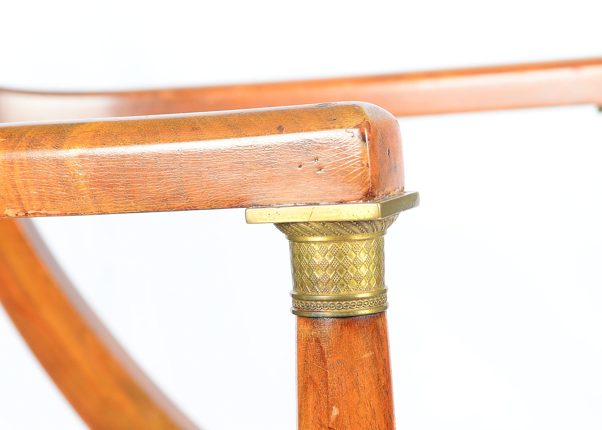 Pair of Antique French Empire Walnut Armchairs