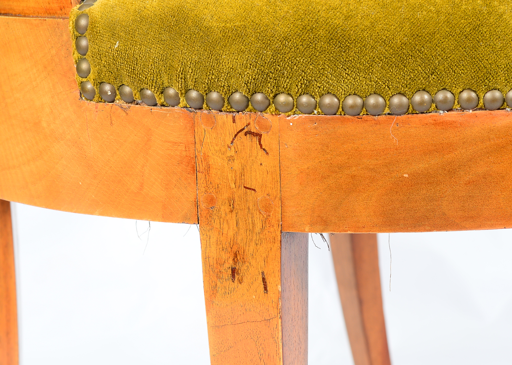 Pair of Antique French Empire Walnut Armchairs