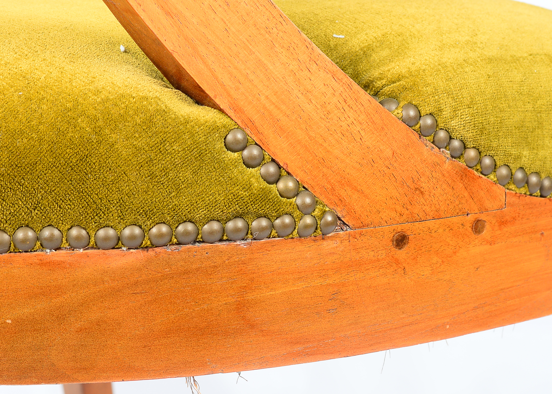 Pair of Antique French Empire Walnut Armchairs