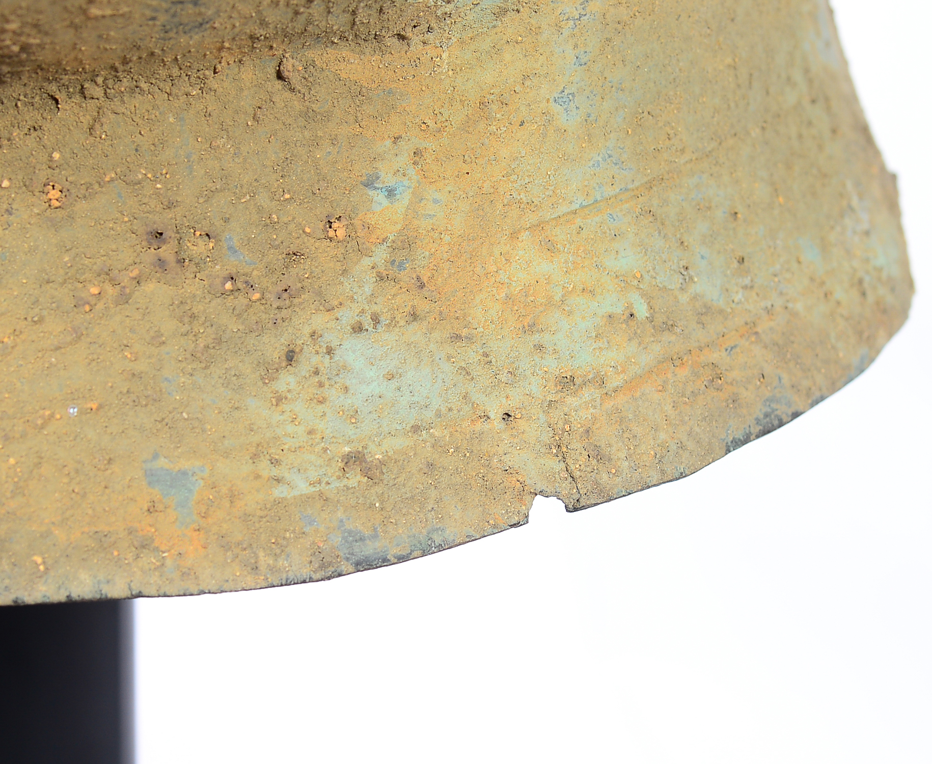 Bronze Tara Head Statue on Display Stand