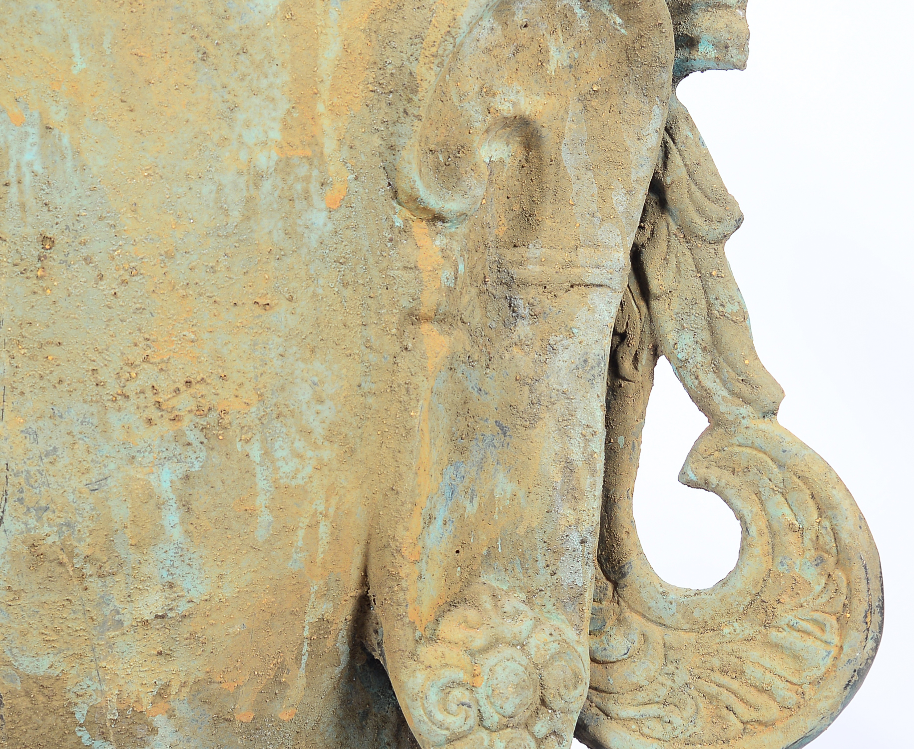 Bronze Tara Head Statue on Display Stand
