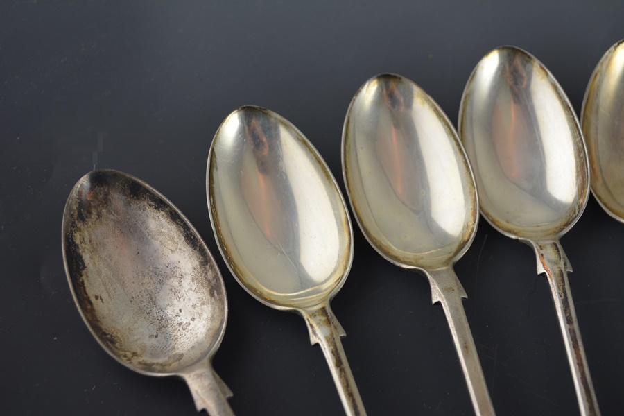 1901 Sterling Silver John Round & Son Ltd. Monogrammed Flatware