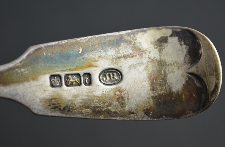 1901 Sterling Silver John Round & Son Ltd. Monogrammed Flatware