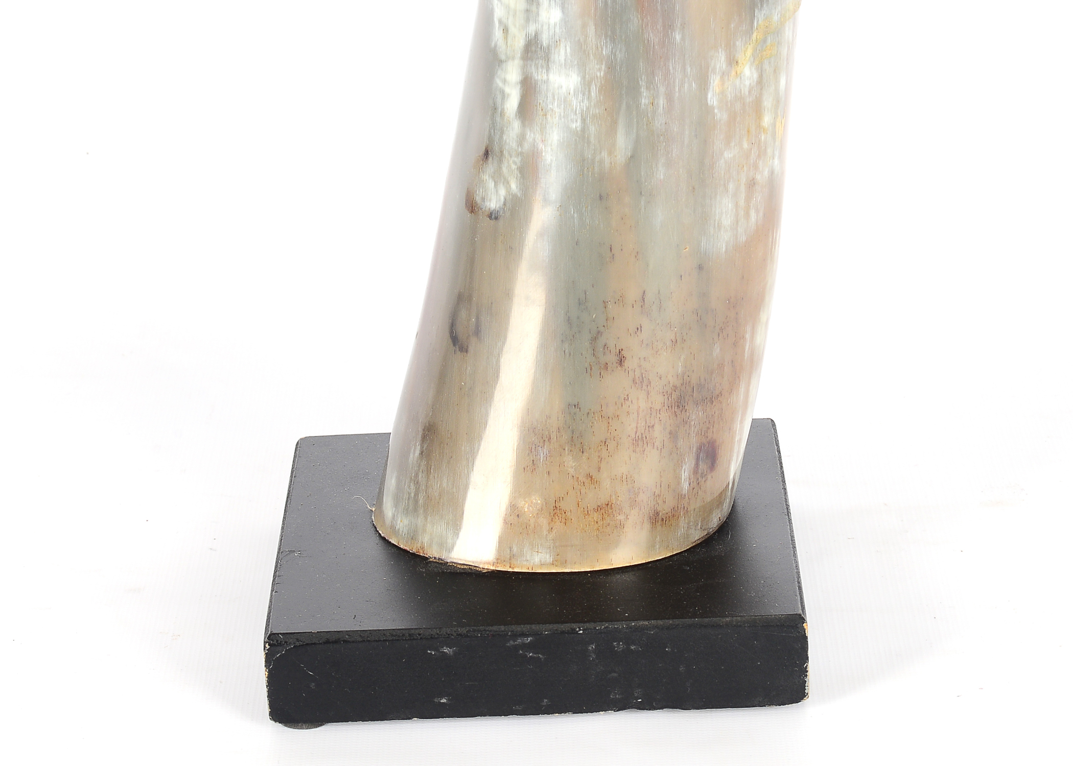 Pair Large Horn Table Ornaments