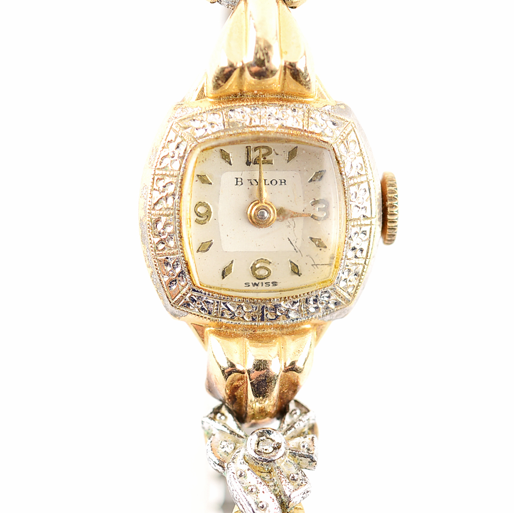 Vintage Baylor 14K Yellow Gold Women's Watch