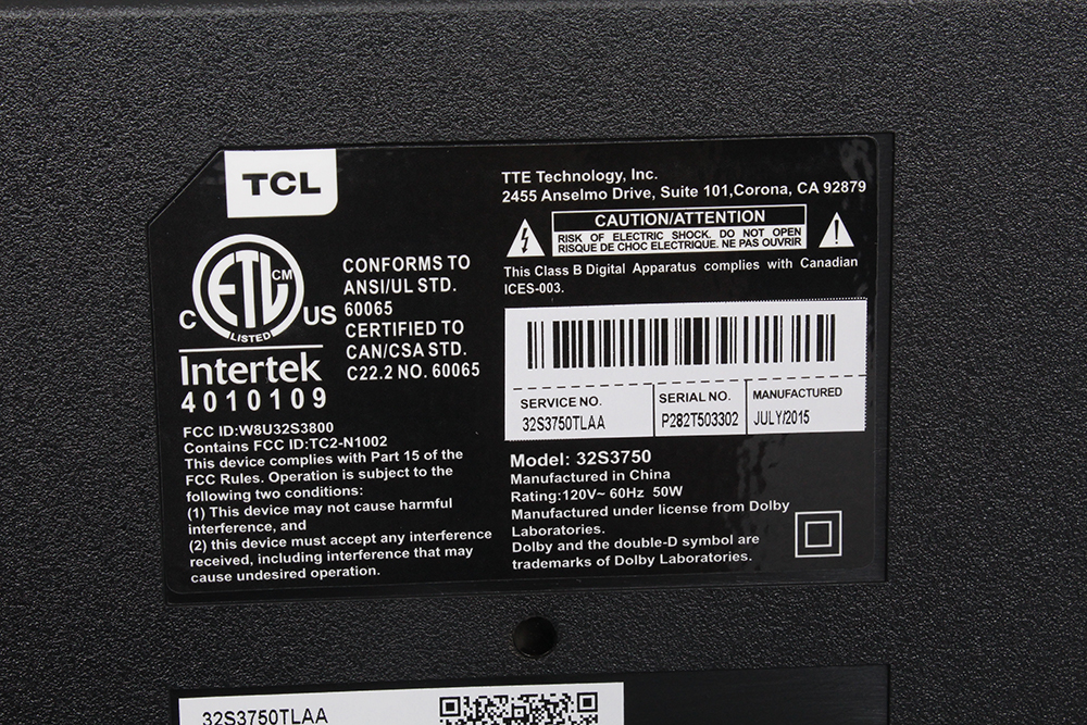 TCL Roku 32" FLat Screen Television