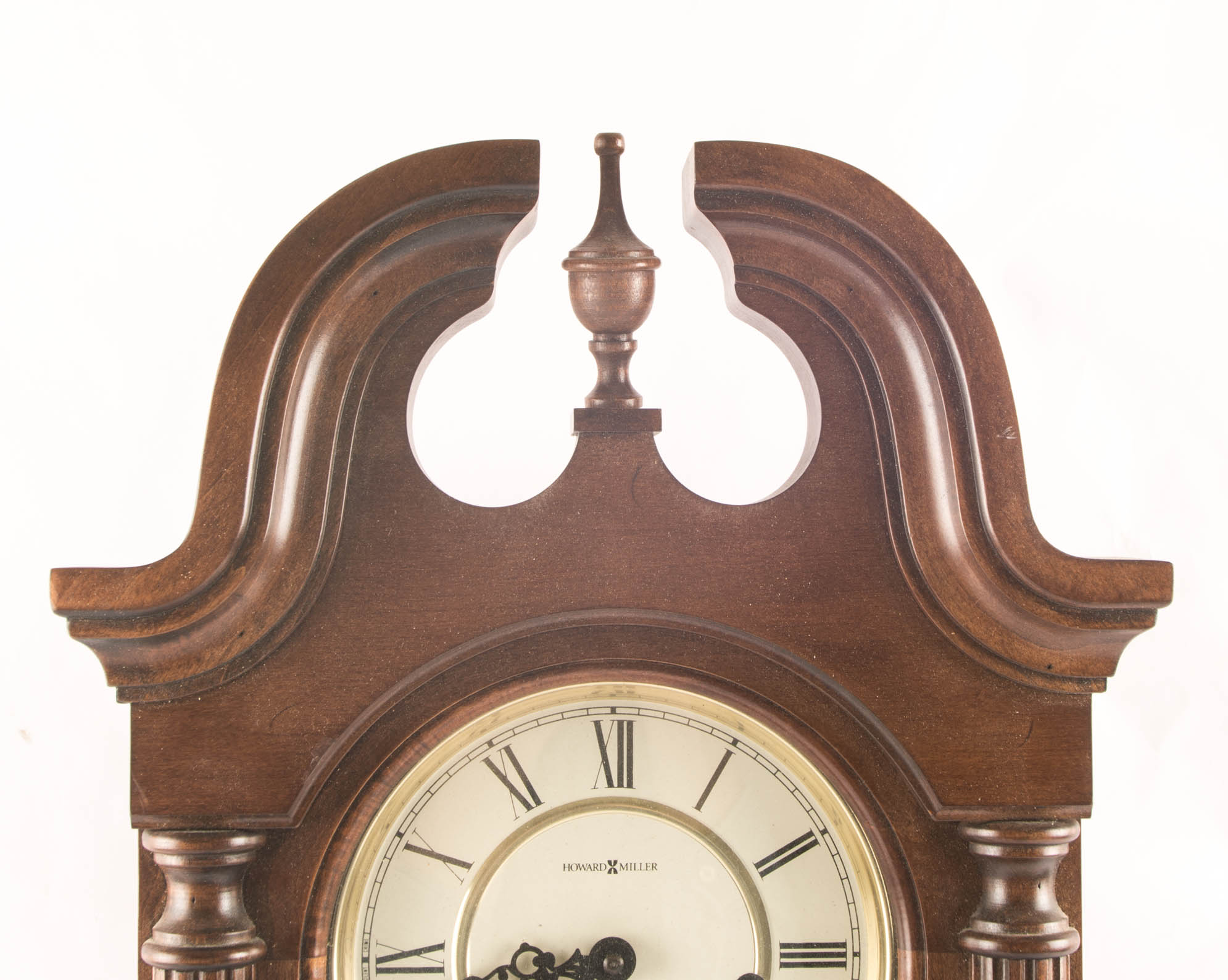 Mahogany Chippendale Style Howard Miller Chiming Wall Clock