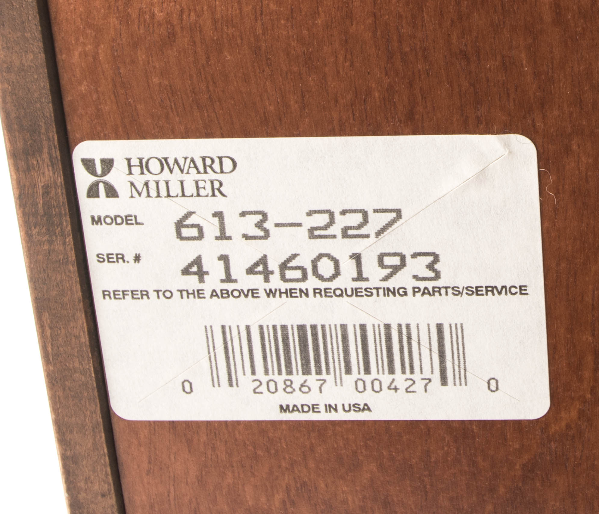 Mahogany Chippendale Style Howard Miller Chiming Wall Clock