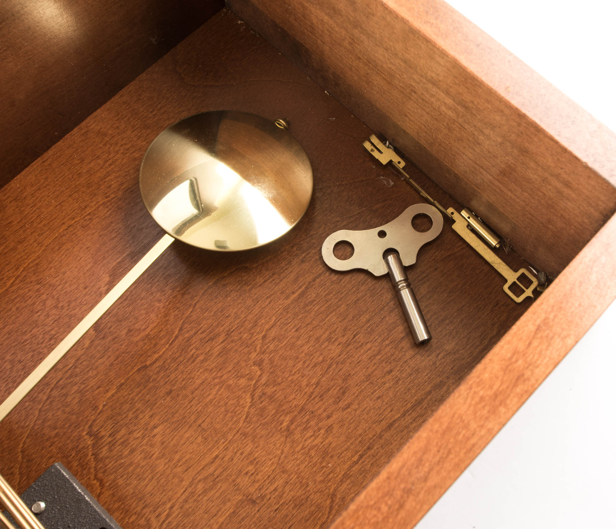 Mahogany Chippendale Style Howard Miller Chiming Wall Clock