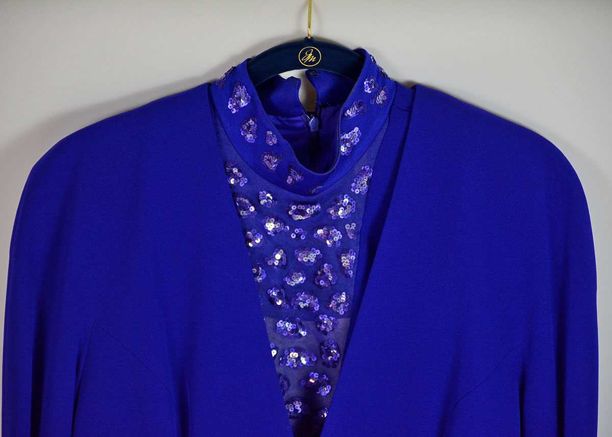 Vintage Purple Sequin Dress and Jacket