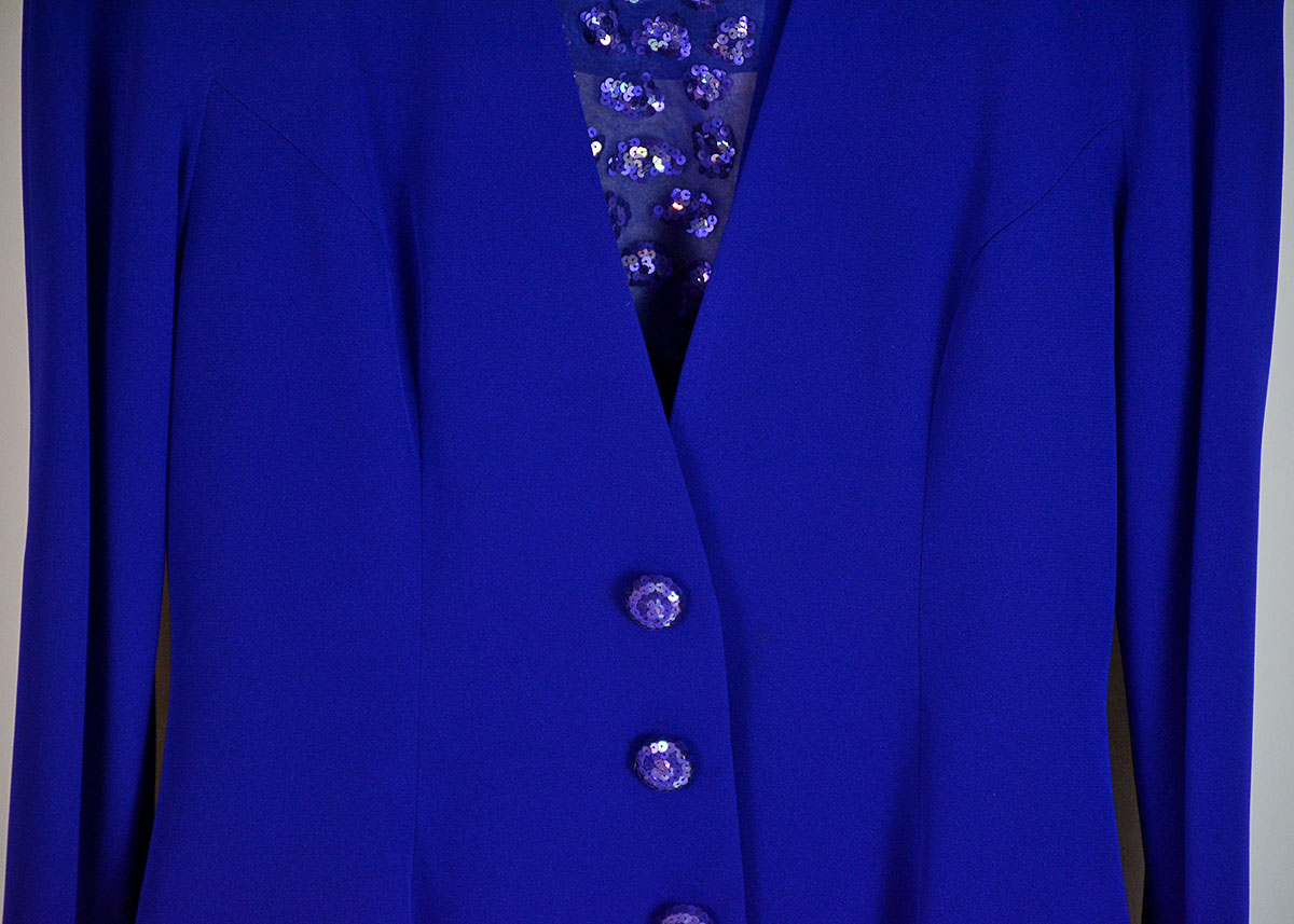 Vintage Purple Sequin Dress and Jacket