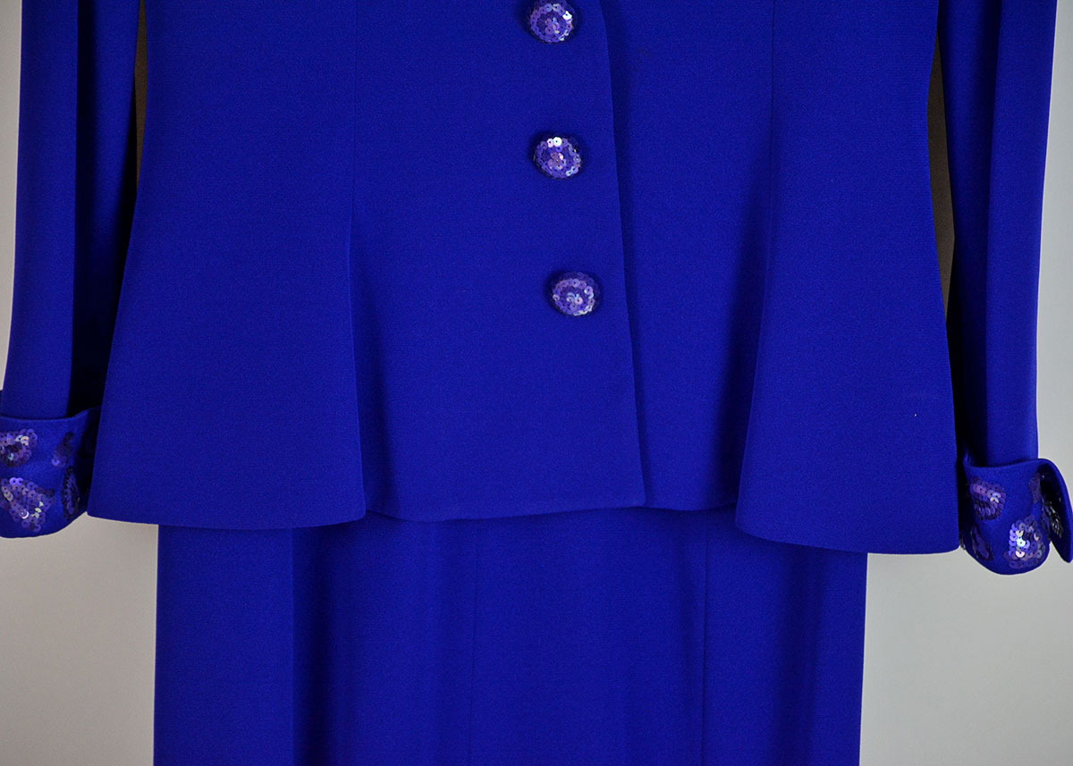 Vintage Purple Sequin Dress and Jacket