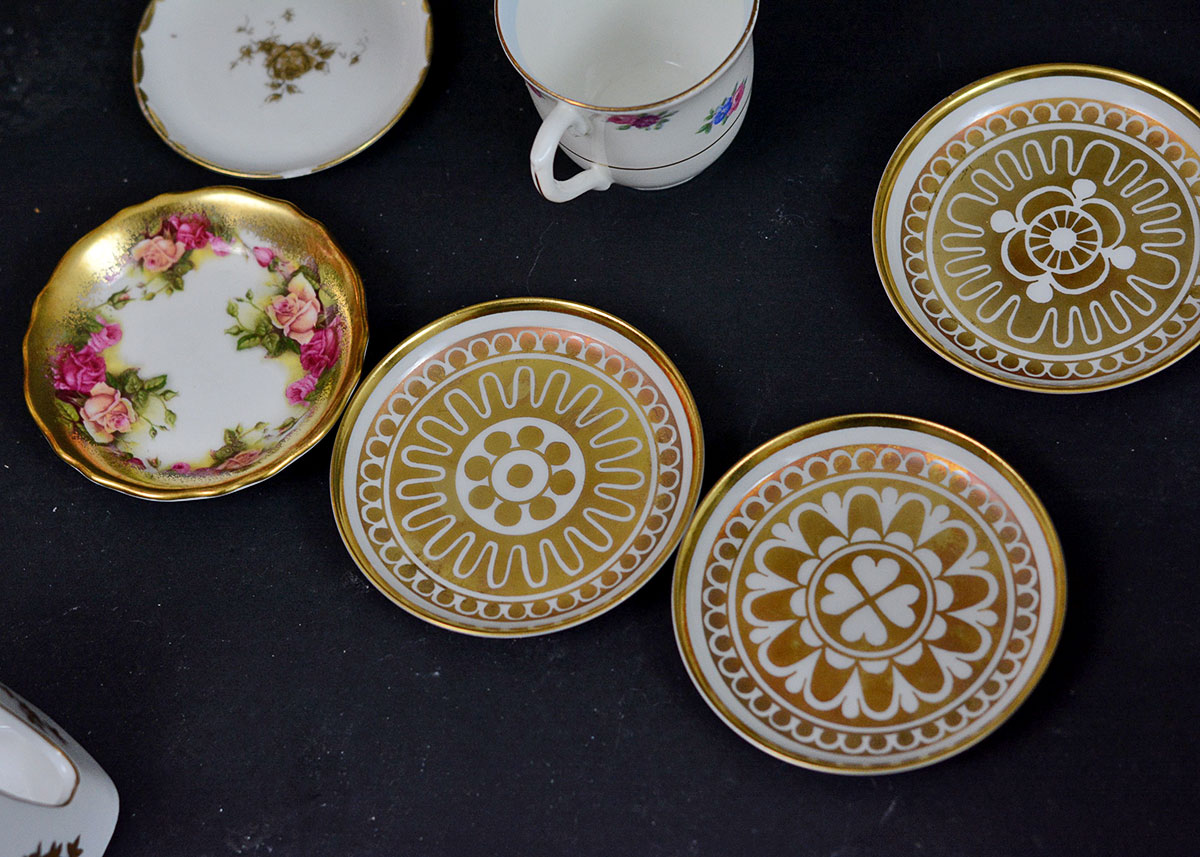 Various Teacups, Saucers, and Serving Pieces