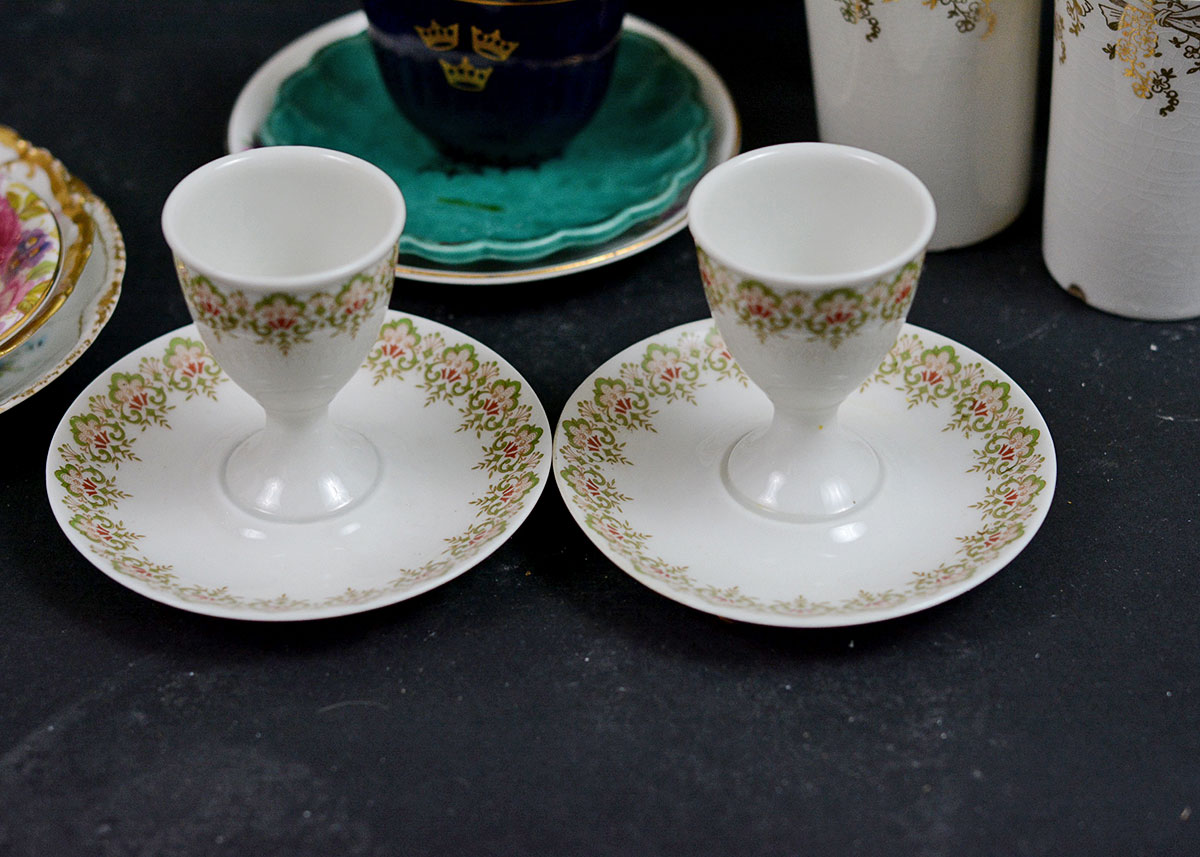 Various Teacups, Saucers, and Serving Pieces