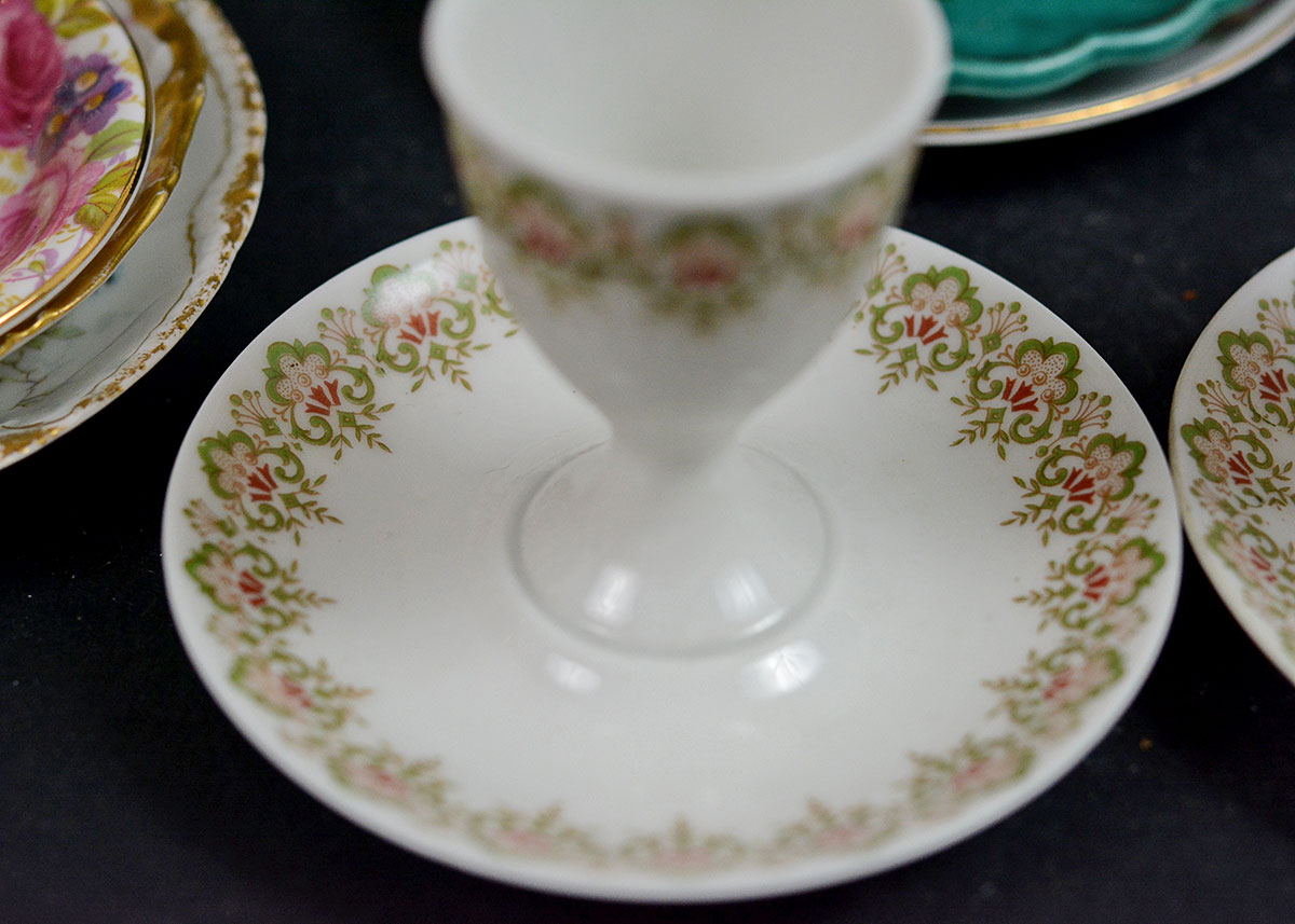 Various Teacups, Saucers, and Serving Pieces