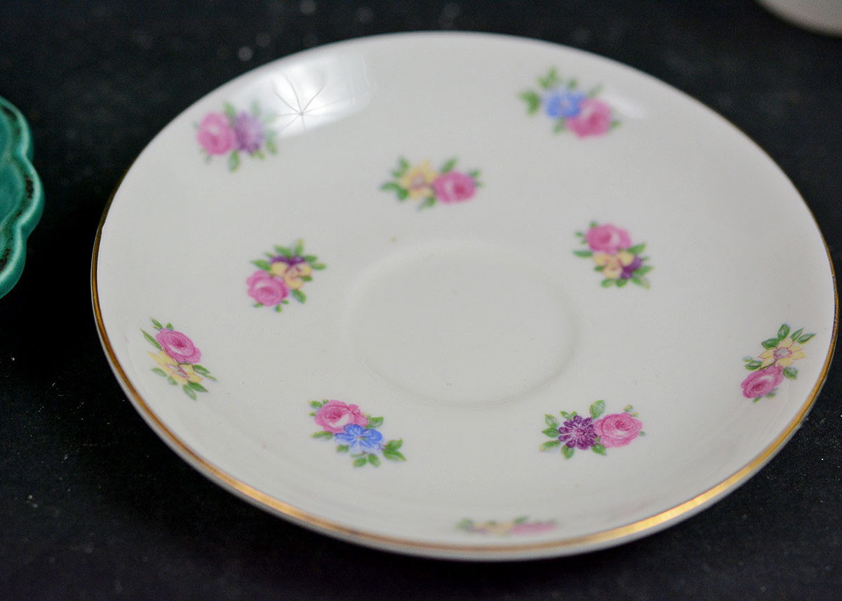 Various Teacups, Saucers, and Serving Pieces