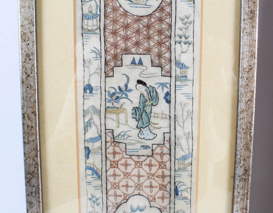Chinese Framed Embroidered Panels