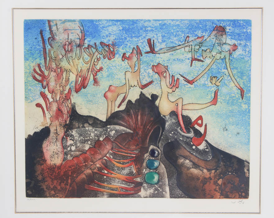 Roberto Matta Limited Edition Etching with Aquatint "Ioessa"