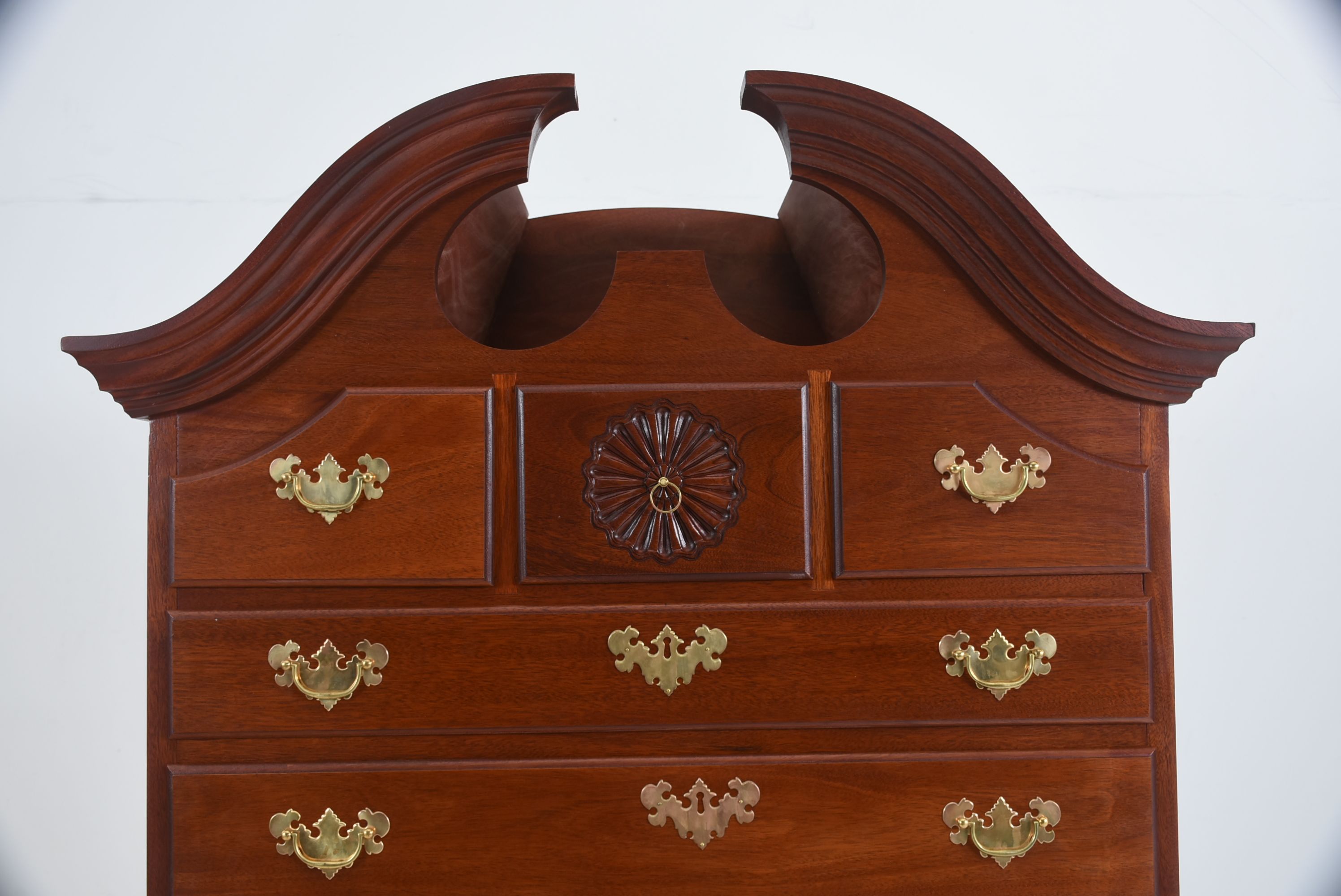 The Bartley Collection Queen Anne Style Mahogany Highboy