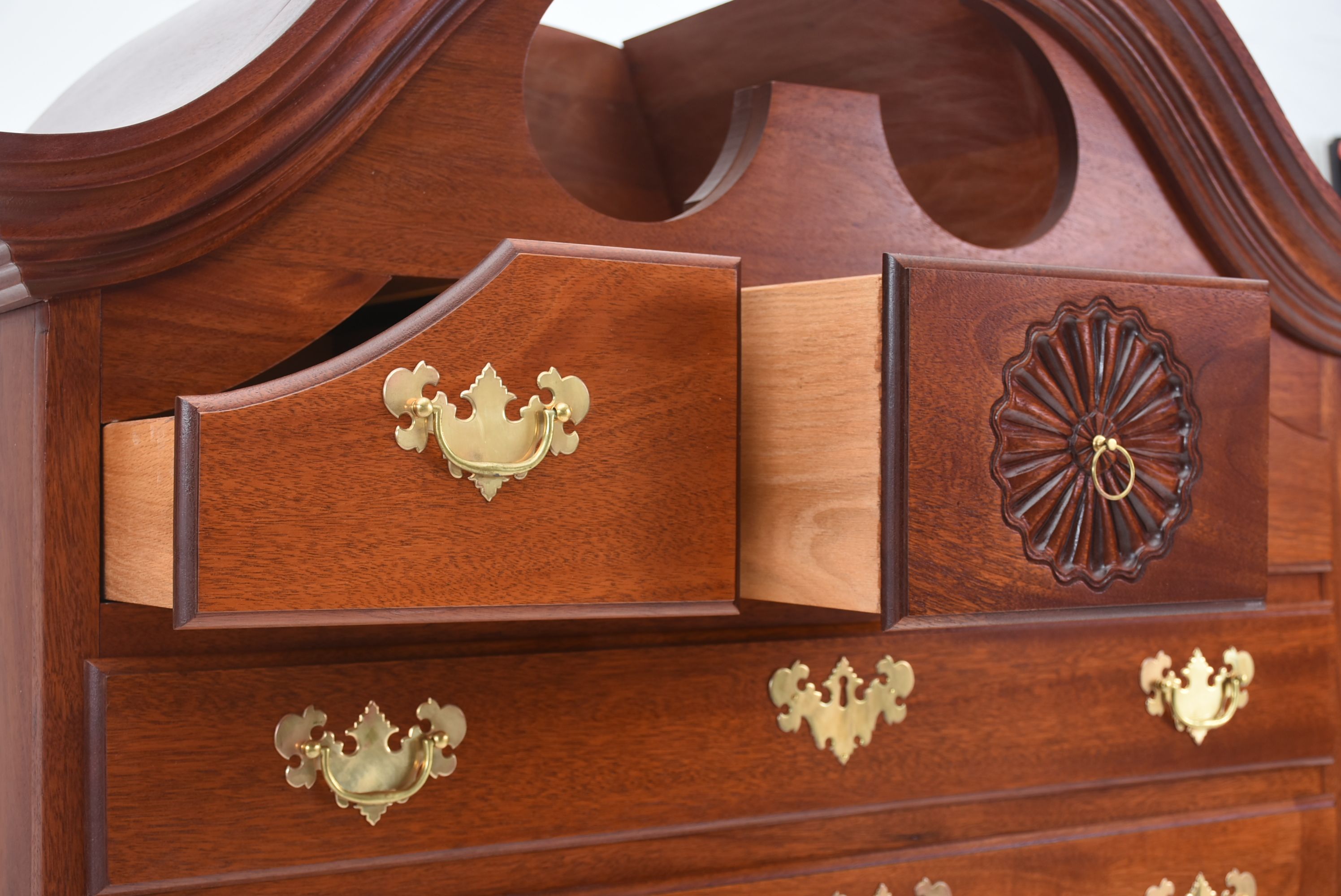 The Bartley Collection Queen Anne Style Mahogany Highboy