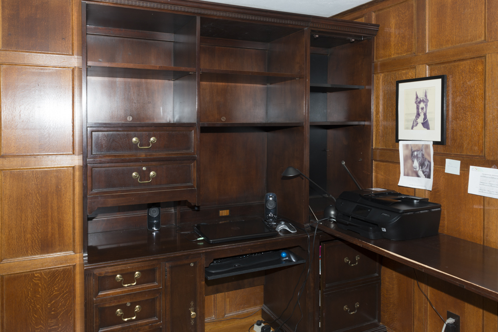 Wood Wall Unit with Desk