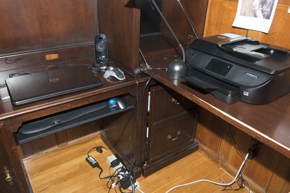 Wood Wall Unit with Desk