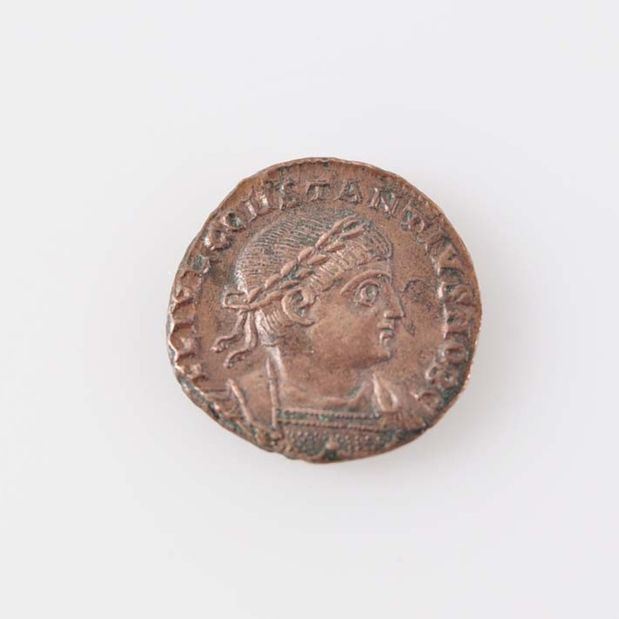Ancient Roman Constantine II Bronze Coin