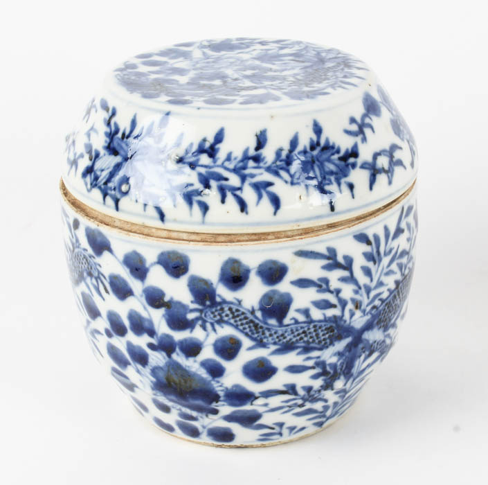 Assortment of Blue and White Ceramic Pieces