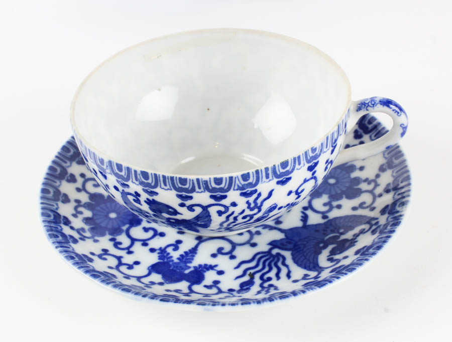 Assortment of Blue and White Ceramic Pieces