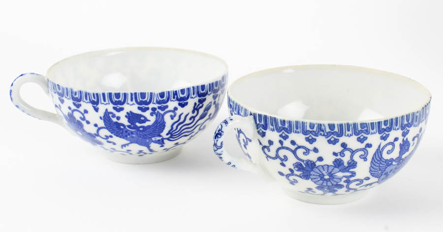 Assortment of Blue and White Ceramic Pieces