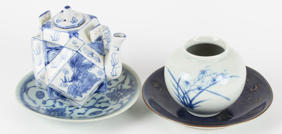 Grouping of Blue and White Ceramic Pieces
