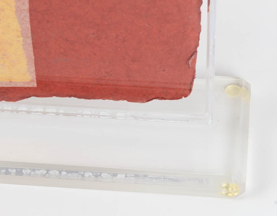 Robert Rauschenberg Handmade Paper with Collage "Bit"