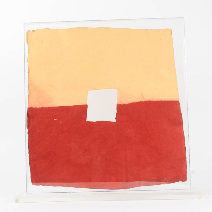 Robert Rauschenberg Handmade Paper with Collage "Bit"