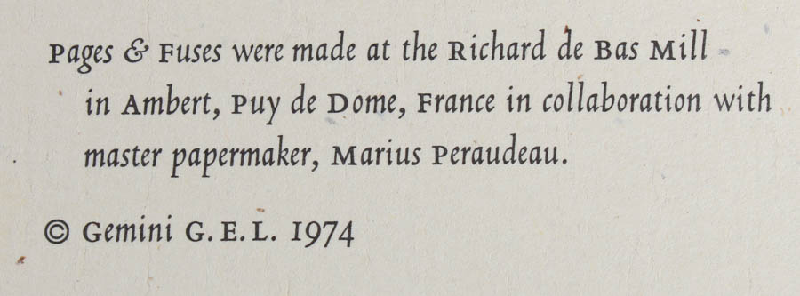 Robert Rauschenberg Handmade Paper with Collage "Bit"