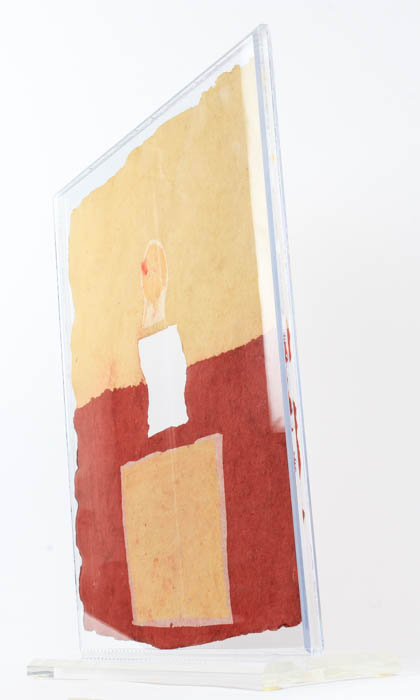 Robert Rauschenberg Handmade Paper with Collage "Bit"