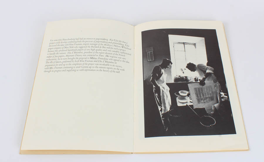 Robert Rauschenberg Handmade Paper with Collage "Bit"