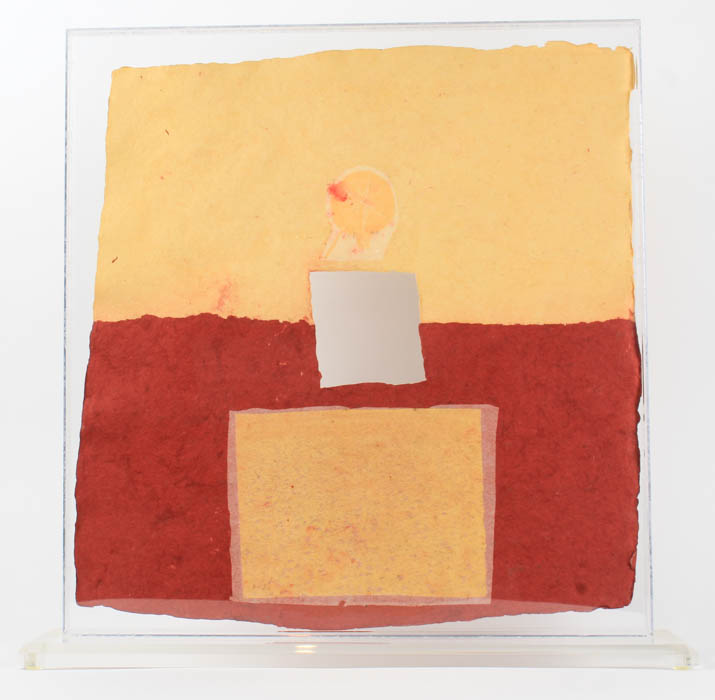 Robert Rauschenberg Handmade Paper with Collage "Bit"