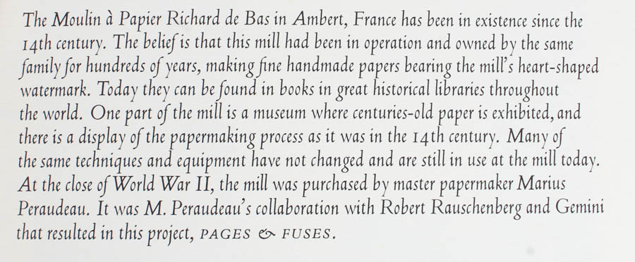 Robert Rauschenberg Handmade Paper with Collage "Bit"